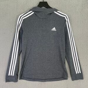 Adidas AEROREADY Primegreen 3-Stripes Pullover‎ Hoodie Small Gray